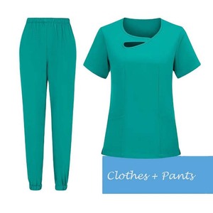 Uniformes de Hospital de Punto Personalizados, Uniforme de Enfermera con Parte Superior de Manga Corta, Pantalones Deportivos Ajustados, de Alta Calidad, Secado Rápido, Transpirable, Ropa de Calle - Product Image 6