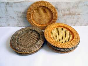 Decorative Rattan Placemat Charger Natural <b>Woven</b> <b>Coaster</b> Plate Liner Wholesaler Table Dinner Placemats Vietnamese Supplier - Product Image 5