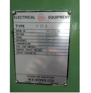 Machine à tailler les engrenages hydraulique industrielle de type Sykes, conçue pour des procédés de découpe d'engrenages de précision. - Product Image 2