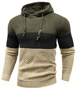 Sweat à Capuche en Tricot Solide à Manches Longues Unisexe Grande Taille Pull Hiver Eco-Friendly Maternité Sweat à Capuche - Product Image 1