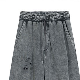 Pantalon de survêtement décontracté pour hommes, effet usé, respirant, écologique, haute qualité, léger, personnalisable, vente en gros OEM pour adultes - Product Image 2