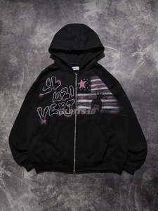 Alta calidad diseño único algodón personalizable ropa de calle Logo bajo MOQ producción rápida ropa personalizada hombres sudaderas con capucha - Product Image 3