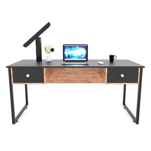 Executive 160x70cm Minimalist Luxury <b>Computer</b> <b>Table</b> BGD68055 Manager Desk with 2 MDF Drawers and Partition Office Furniture - Product Image 2
