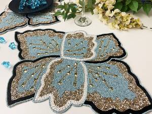 <b>Beaded</b> <b>Placemat</b> Handmade Non-Slip Durable Luxury Dining Holiday Decor Unique Piece Housewarming - Product Image 6