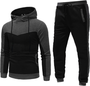 Chándal deportivo informal de alta calidad para hombre, traje de manga larga de 2 piezas, chándal de talla grande para Fitness al por mayor para la temporada de primavera - Product Image 3