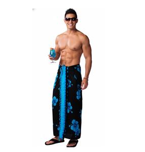 Pareo Hawaiano de Polinesia para Hombre, Sarong de Poliéster Satinado, Suave, Ligero, de Secado Rápido, para la Playa - Product Image 1