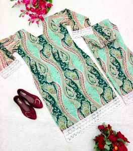 Renard lourd Georgette Kurta pantalon cordon ensemble robe avec impression numérique avec manches longues avec fantaisie travail tenue décontracté belle couleur - Product Image 5