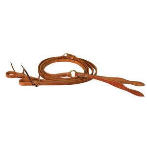 Rênes de cheval plates en cuir havane faites à la main équipement d'équitation de qualité supérieure usage équestre professionnel - Product Image 2