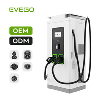Borne de recharge DC pour véhicules électriques EVEGO certifiée CE, Ocpp2.0.1, CCS, GBT, écran tactile 10,1 pouces, 180 kW, sur pied, IP55, double pistolet de recharge