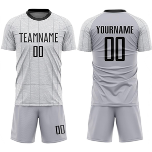 Nouveau style de maillot de football unisexe personnalisé par sublimation, ensemble uniforme, 100% polyester extensible et antibactérien, manches courtes - Product Image 4