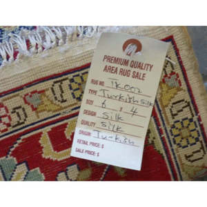 Tapis en soie turque fait main, design unique, taille 6' x 4', Abc-Silk-TK002 - Product Image 2