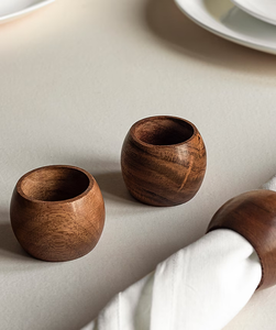 Juego de Anillos para Servilletas de Madera de Alta Calidad, Ecológicos, de Lujo, para Hogar, Hotel, Restaurante, Bodas, Fiestas, Decoración de Mesa para la Cena - Product Image 1