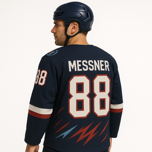 Camiseta de hockey sobre hielo de poliéster 100% personalizada, ropa de equipo sublimada transpirable para clubes, escuelas y torneos de ligas - Product Image 3