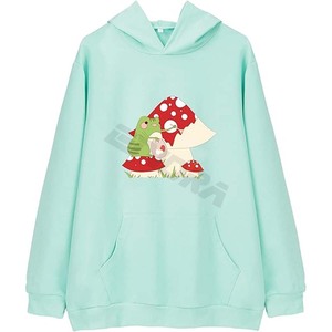 Sudadera con capucha gráfica bonita de algodón coreano para mujer, ropa de calle informal, sudadera de moda - Product Image 1