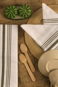 Servilleta Bistro de 100% algodón-Tejido verde oliva sostenible de secado rápido para uso doméstico - Product Image 3