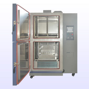 Dikey Hareketli İki Bölgeli Termal Şok Test Kabini, Elektrikli Isıtma/Soğutma için Sıcak/Soğuk Darbe Testi ve Akü Döngüsü Testleri için - Product Image 4