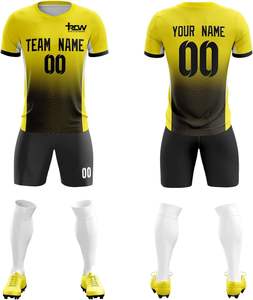 Conjunto de Camiseta y Pantalones Cortos de Fútbol Unisex de Alta Demanda, Transpirables, de Malla, de Secado Rápido, con Cuello en V, Nombre del Equipo Personalizado, Impresión 3D - Product Image 6