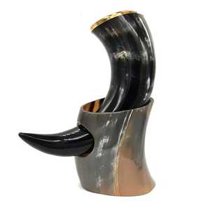 Bol, tasse, cuillère, accessoire de bijouterie, cadeau artisanal en corne naturelle, écologique, fait main, durable, rustique, rond, pour la décoration de la maison - Product Image 6