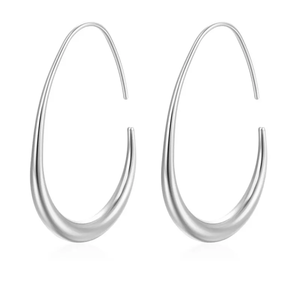 1คู่304เรขาคณิตสไตล์เรียบง่ายสบายๆสตรีทแวร์ทำจากสเตนเลสสตีลต่างหูชุบทอง18K การตั้งค่าตัวเรือนเทคโนโลยี - Product Image 3