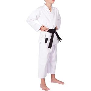 Uniforme de artes marciales para niños Kimono Karate & Jiu Jitsu blanco profesional con logotipo frontal para desgaste de Taekwondo - Product Image 2