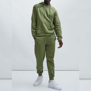 Ropa deportiva para gimnasio, Fitness, ropa de entrenamiento de lana de algodón, chándales para hombre, conjunto de dos piezas, chándal, traje de jogging para hombre, Color personalizado - Product Image 4