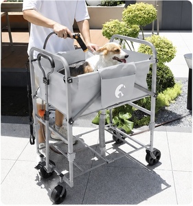 <b>Foldable</b> Waterproof Pet Grooming <b>Cart</b> with Wheels and Storage Bag for Birds & Dogs Outdoor Use All Seasons - Product Image 5