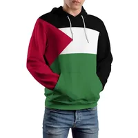 Sudadera con Capucha de Invierno para Hombre, 100% Algodón, con Estampado Gráfico de Palestina Libre, Bordado de la Mezquita de Al Aqsa e Impresión Digital