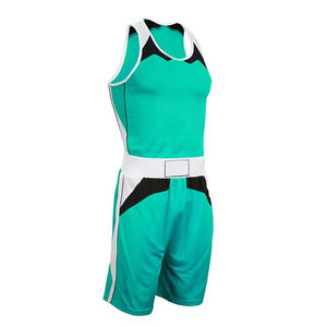 Uniforme de Boxeo Personalizado, Chaleco y Pantalones Cortos, Uniforme de Boxeo 100% Poliéster, Uniformes Unisex para Kick Boxing - Product Image 1