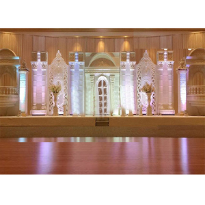 Décoration de scène de fiançailles de mariage Fusion Magnifique scène de réception de mariage abordable Superbe scène de cérémonie de mariage Roka - Product Image 5
