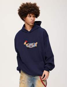 Cartoon <b>Dog</b> <b>Hoodie</b> Couple Hooded Sweatshirt Long Sleeve Pullover Oversized Hoodies 2024 Fall Outfits - Product Image 3
