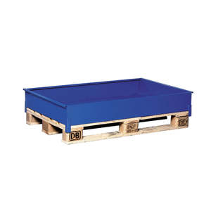 "Industrial <b>Four</b>-<b>Wheel</b> Blue Pallet Tipper Truck KM3031-2 Waste <b>Trolleys</b>" - Product Image 1