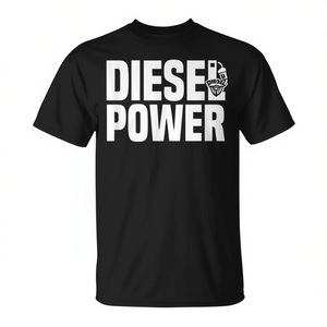 T-shirt Diesel Power noir pour homme, taille L, vêtements pour passionnés de moteurs Diesel - Product Image 2