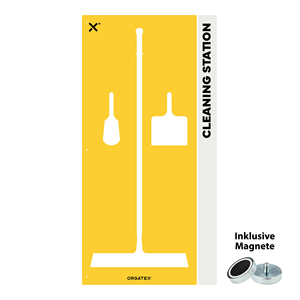 Wall Storage Magnetic Cleaning Station M Yellow 90cm X 180cm-RS-MA-M-04 - Product Image 1
