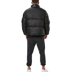 Veste en duvet à capuche d'hiver pour hommes en nylon personnalisé rembourré imperméable à l'eau manteau en peluche à capuche pour hommes manteau en peluche pour hommes - Product Image 5