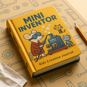 LABON Mini inventore per bambini diario creativo con simpatico Mouse e <span class=keywords><strong>Robot</strong></span> per disegnare la scrittura e l'apprendimento dello stelo - Product Image 4