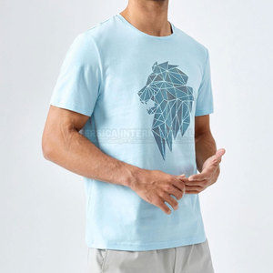 T-Shirt pour homme en coton mélangé Design moderne Tissu doux Tenue décontractée Confortable pour homme Tissu doux de qualité supérieure T-Shirt - Product Image 4