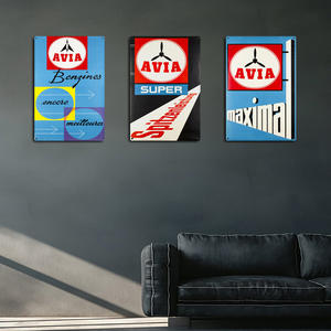 Drop Shipping 20x30 cm Panneau mural en métal AVIA Poster en étain pour Garage Man Cave Wall Art Fashion Plaque en métal Plaque peinte à la main - Product Image 2