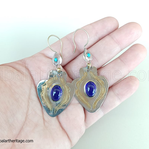 Pendientes Kuchi tradicionales Acabado en plata alemana Joyería tribal al por mayor hecha a mano - Product Image 2