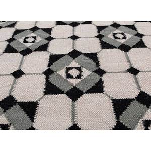 Tapis en laine tissée plate Alhambra ivoire, motif géométrique, 9x12, rectangulaire, pour salon, tapis de couloir en viscose, modèle puzzle - ADWL-13165(CS-01) - Product Image 3