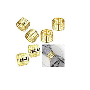 Soporte de anillo para servilletas de latón y plata dorada, para decoración de mesa de boda, anillos de servilletas de perlas y tamaño personalizado, gran oferta - Product Image 1