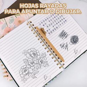 Cuaderno Portátil Coquette con 80 Hojas Rayadas Tamaño A5, Cubierta de PP Coreana - Product Image 3