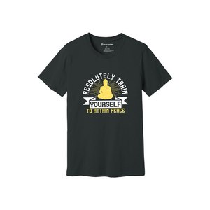 100% camiseta informal de algodón para mujer 3D Buddha Themes Logo Print 12 opciones de color 160-180 Heavy GSM transpirable diseño personalizable - Product Image 1