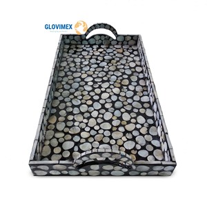 Nuevo artículo caliente Madre de perla Comida Bandejas de comedor Decoración Fruta Bandejas para velas Venta al por mayor Buen precio Decoraciones para la casa - Product Image 2