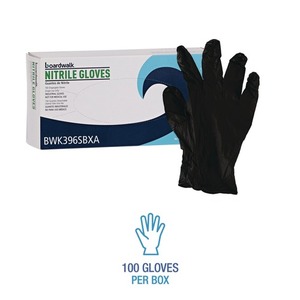 Boardwalk 4.4 Mil Disposable Powder-Free Nitrile Gloves Small Black General-Purpose Safety Gloves 1000/Carton - Product Image 6