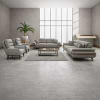 Sofá Cama para Interiores de Apartamentos y Hoteles, Juego de Sofás Modernos para Sala de Estar, Estructura de Madera, Tapicería Personalizada, Cojines de Esponja de Alta Densidad