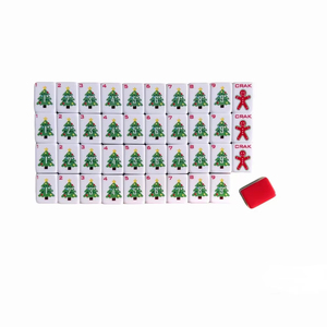 Oferta Especial: Juego de Mahjong Americano de 160 Fichas de Acrílico Estilo Navideño Rojo Moderno, Duradero y Portátil - Product Image 3