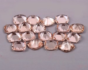 100% naturel pêche Morganite carré coussin coupe Top qualité pierres précieuses en vrac pour l'approvisionnement de bijoux à la mode Look incroyable couleur et forme - Product Image 4