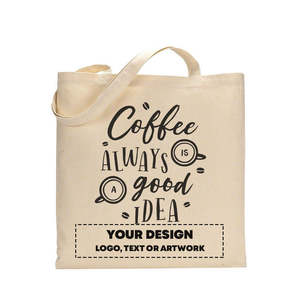 Sacs fourre-tout en coton « Design-Café : C'est toujours une bonne idée » pour les cafés - Product Image 1