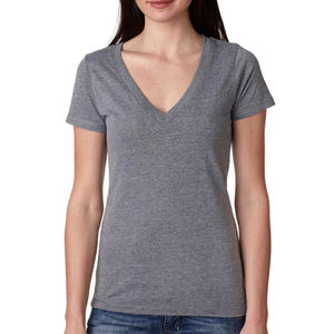 Next Level Ladies Tri-Blend T-shirt col V profond avec patchs 6740 - Product Image 4