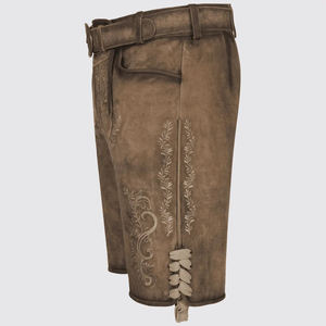 Lederhosen bavarois rustique | Shorts allemands en cuir antique pour hommes | Tenue vintage Oktoberfest - Product Image 4